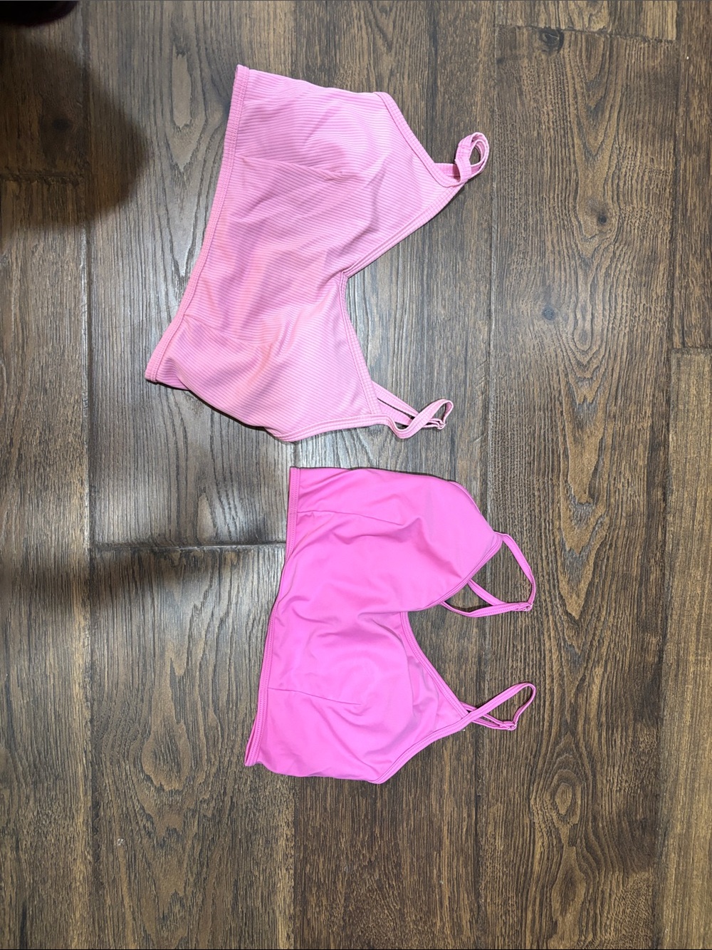 Kortni Jeane Pink Ribbed and Pink Swim Tops
